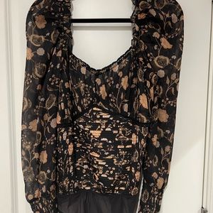 Free People Brunch Date Bodysuit Size XL